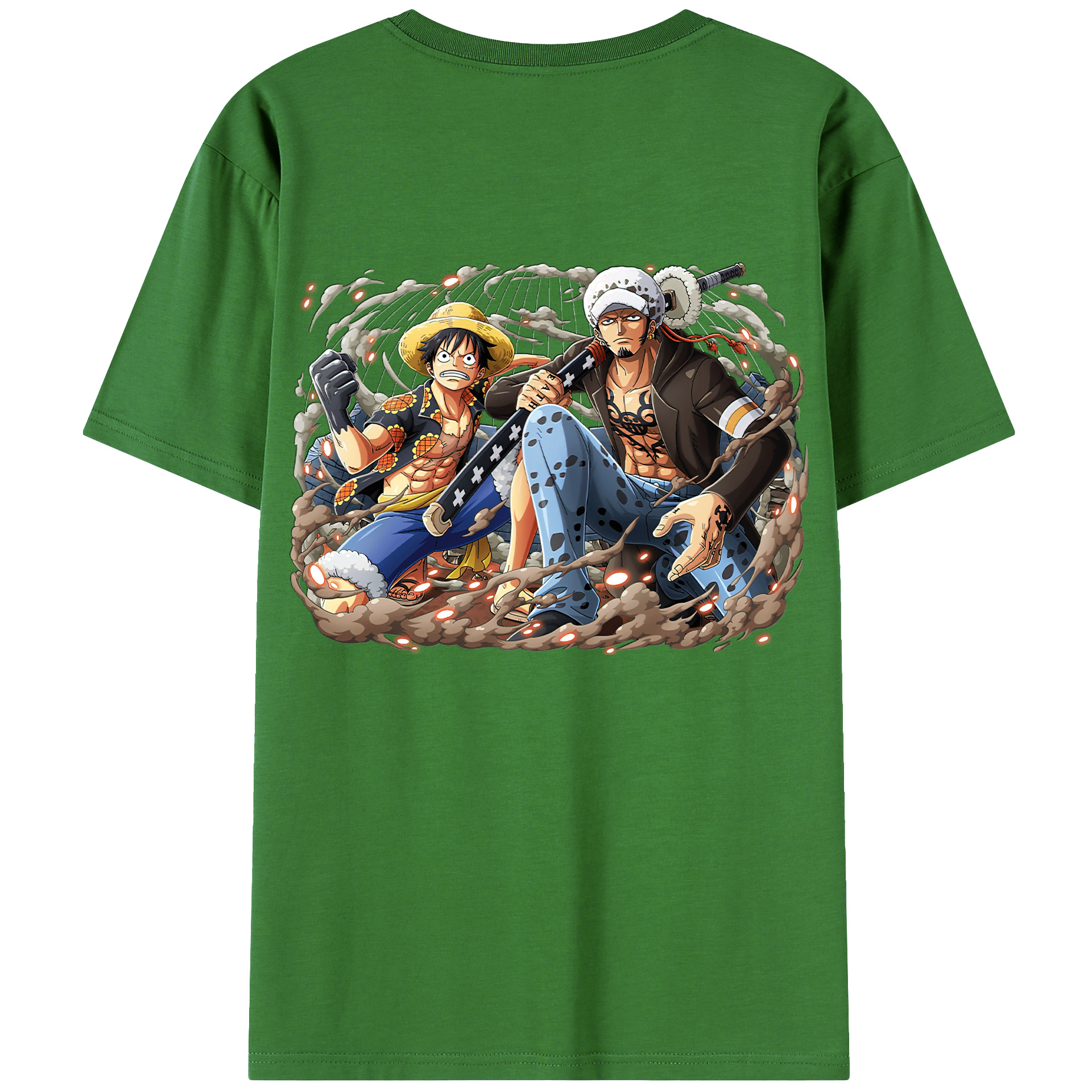 ワンピース モンキー・D・ルフィ ONE PIECE Monkey D. Luffy レディース半袖Tシャツ(バックプリント)